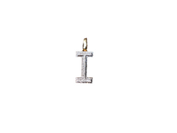 Jordan Jewelers Natural Initials Charm 10 Kt Gold Diamonds 0.24 Ctw