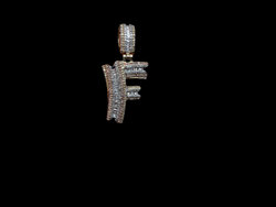 Jordan Jewelers Natural Initials Charm 10 Kt Gold Diamonds 1.05 Ctw