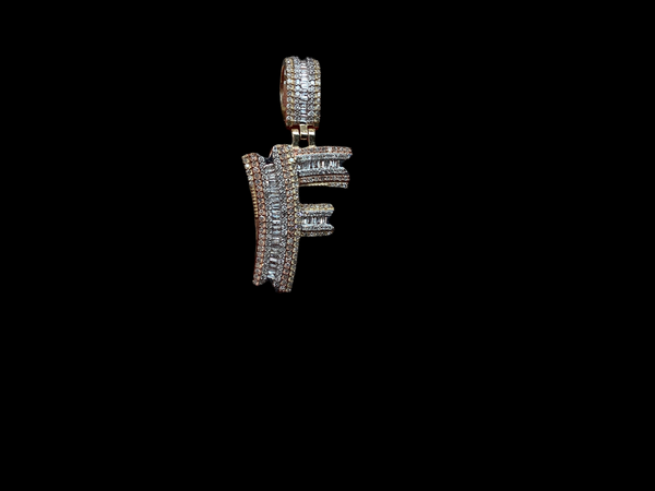 Jordan Jewelers Natural Initials Charm 10 Kt Gold Diamonds 1.05 Ctw