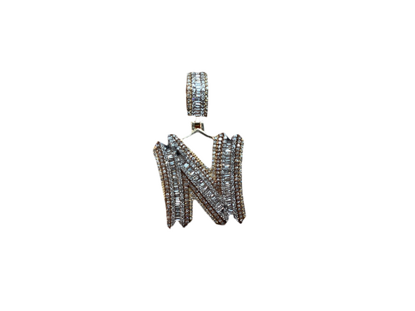 Jordan Jewelers Natural Initials Charm 10 Kt Gold Diamonds 1.54 Ctw