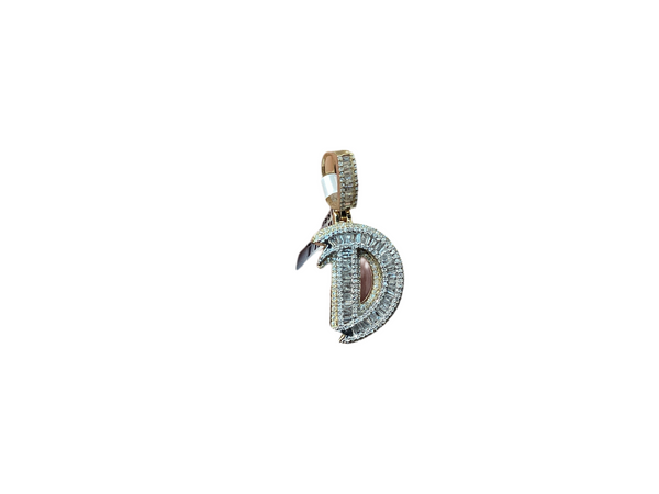 Jordan Jewelers Natural Initial Charm 10 Kt Gold Diamonds 0.75 Ctw