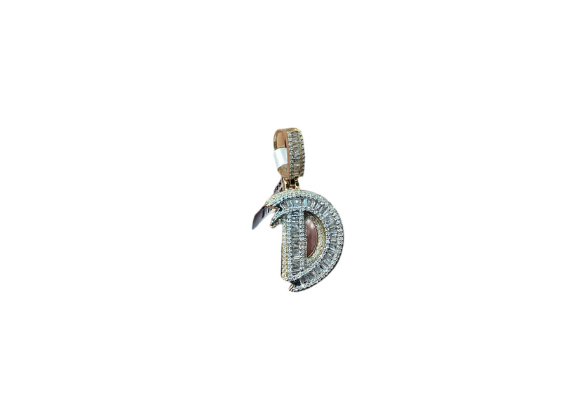 Jordan Jewelers Natural Initial Charm 10 Kt Gold Diamonds 0.75 Ctw