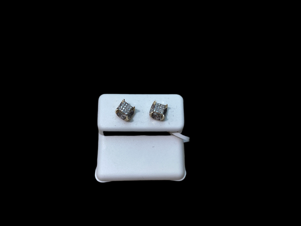 Jordan Jewelers 10 kt Gold Earrings Natural Diamonds 0.14 Ctw