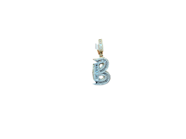Jordan Jewelers Natural Initial Charm 10 Kt Gold Diamonds 0.75 Ctw