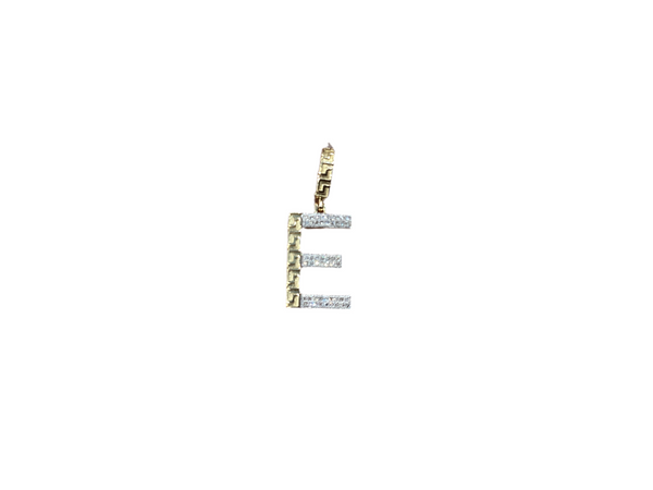 Jordan Jewelers Natural Initials Charm 10 Kt Gold Diamonds 0.15 Ctw