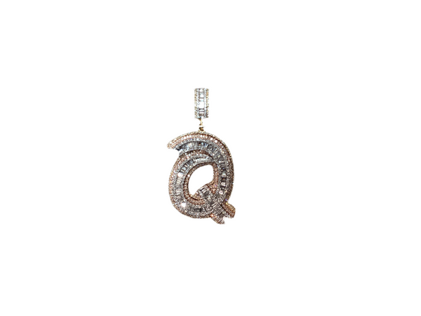 Jordan Jewelers Natural Initials Charm 10 Kt Gold Diamonds 1.68 Ctw