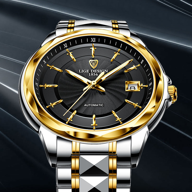 Lige New Tungsten Steel Watch Classic Business High-end Mechanical Watch