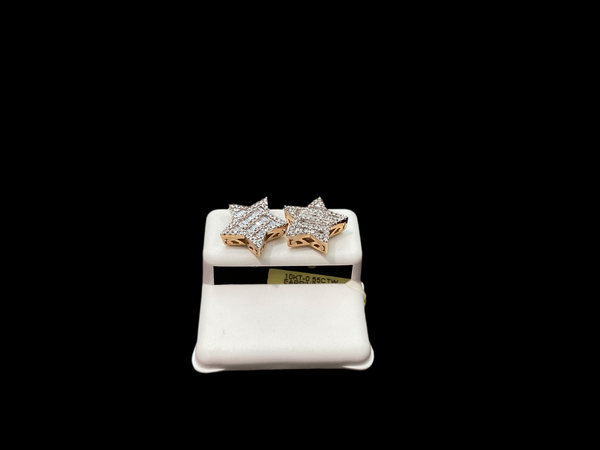 Jordan Jewelers 10 kt Gold Earrings Natural Diamonds 0.55 Ctw