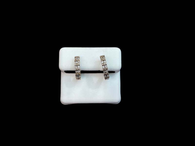 Jordan Jewelers 10 kt Gold Earrings Natural Diamonds 0.18 Ctw