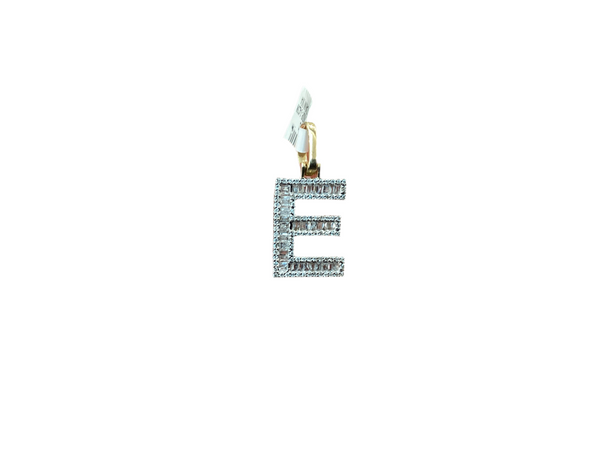 Jordan Jewelers Natural Initial Charm 10 Kt Gold Diamonds 0.48 Ctw