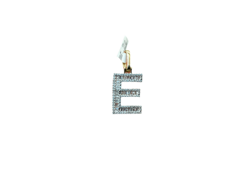 Jordan Jewelers Natural Initial Charm 10 Kt Gold Diamonds 0.48 Ctw