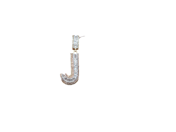Jordan Jewelers Natural Initials Charm 10 Kt Gold Diamonds 0.78  Ctw