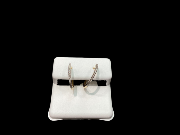 Jordan Jewelers 10 kt Gold Earrings Natural Diamonds 0.11 Ctw