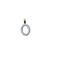 Jordan Jewelers Natural Initials Charm 10 Kt Gold Diamonds 0.37 Ctw