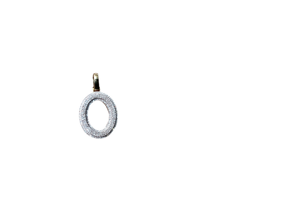 Jordan Jewelers Natural Initials Charm 10 Kt Gold Diamonds 0.37 Ctw