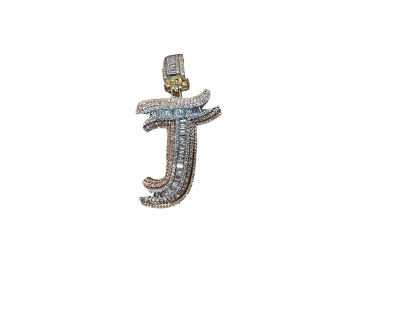 Jordan Jewelers Natural Initials Charm 10 Kt Gold Diamonds 1.08 Ctw