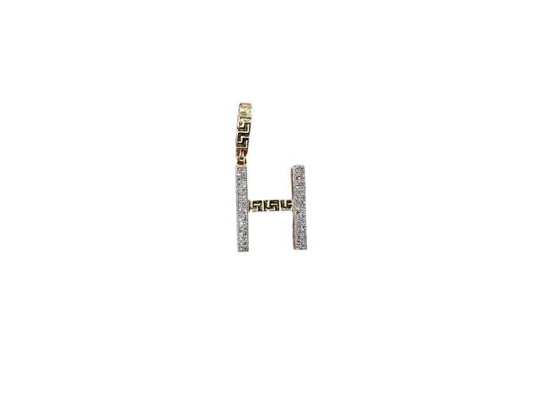Jordan Jewelers Natural Initials Charm 10 Kt Gold Diamonds 0.20 Ctw