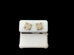 Jordan Jewelers 10 kt Gold Earrings Natural Diamonds 0.18 Ctw