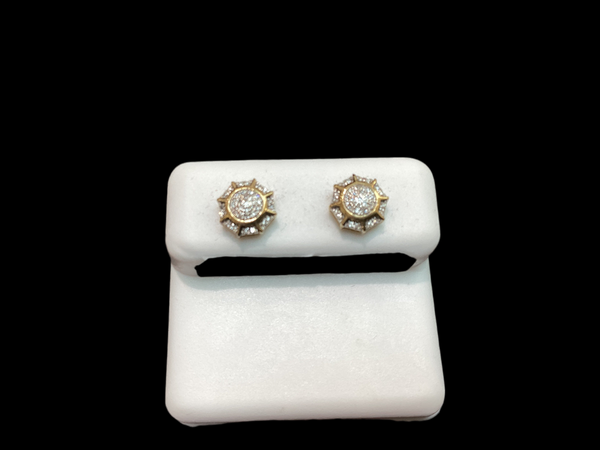 Jordan Jewelers 10 kt Gold Earrings Natural Diamonds 0.11 Ctw
