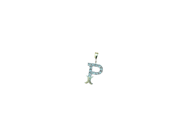 Jordan Jewelers Natural Initial Charm 10 Kt Gold Diamonds 0.17 Ctw