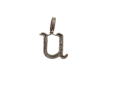 Jordan Jewelers Natural Initials Charm 10 Kt Gold Diamonds 1.00 Ctw