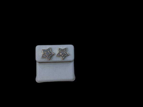 Jordan Jewelers 10 kt Gold Earrings Natural Diamonds 0.20 Ctw