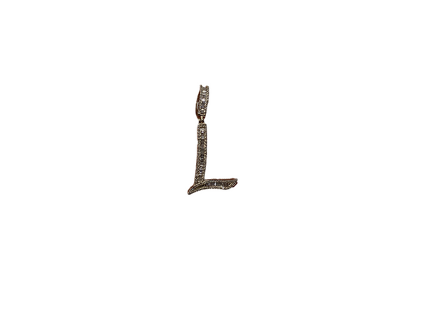 Jordan Jewelers Natural Initials Charm 10 Kt Gold Diamonds 1.00 Ctw