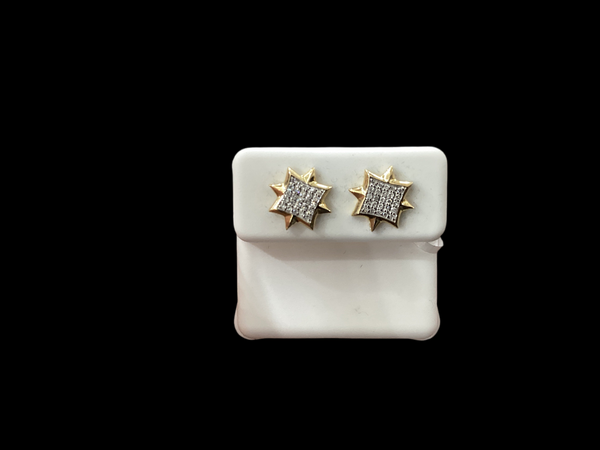 Jordan Jewelers 10 kt Gold Earrings Natural Diamonds 0.14 Ctw
