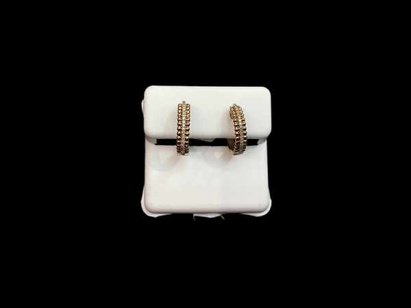 Jordan Jewelers 10 kt Gold Earrings Natural Diamonds 0.07 Ctw