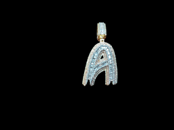 Jordan Jewelers Natural Initials Charm 10 Kt Gold Diamonds 1.40 Ctw