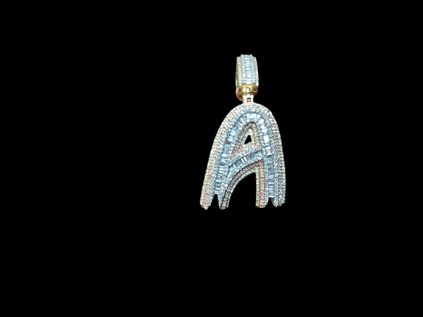 Jordan Jewelers Natural Initials Charm 10 Kt Gold Diamonds 1.40 Ctw