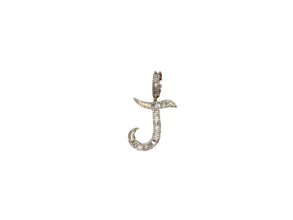 Jordan Jewelers Natural Initials Charm 10 Kt Gold Diamonds 1.00 Ctw