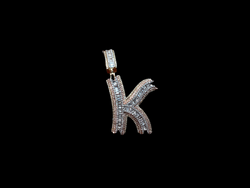 Jordan Jewelers Natural Initials Charm 10 Kt Gold Diamonds 1.40 Ctw