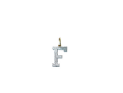 Jordan Jewelers Natural Initials Charm 10 Kt Gold Diamonds 0.28 Ctw