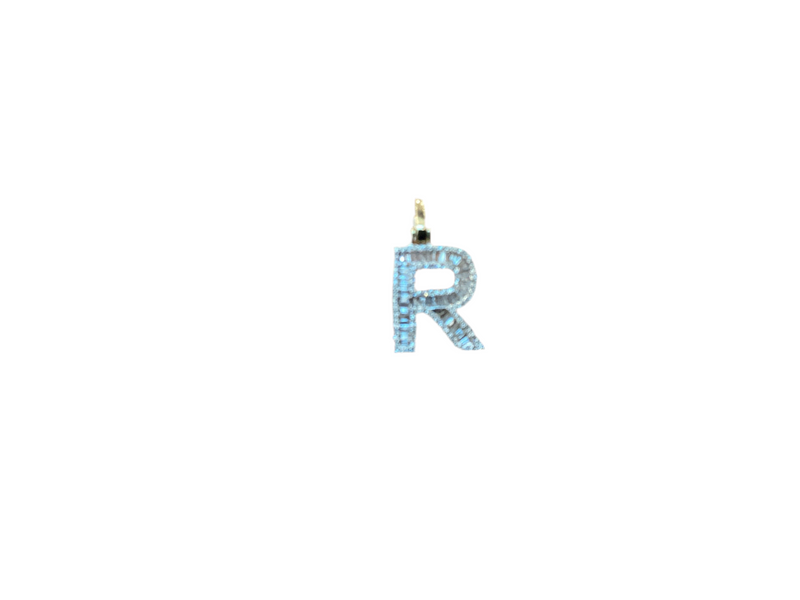 Jordan Jewelers Natural Initial Charm 10 Kt Gold Diamonds 0.53 Ctw