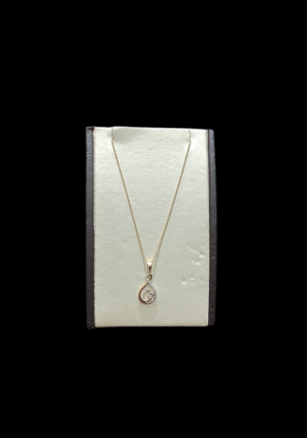 Jordan Jewelers 14kt gold Natural diamond necklace 0.14 Ctw