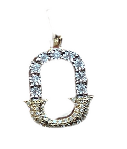 Jordan Jewelers Natural Initial Charm 10 Kt Gold Diamonds 0.14Ctw