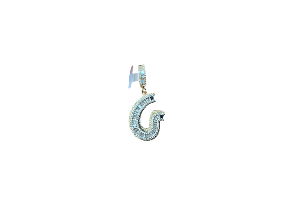 Jordan Jewelers Natural Initial Charm 10 Kt Gold Diamonds 0.68 Ctw