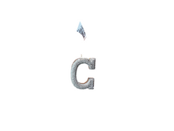 Jordan Jewelers Natural Initials Charm 10 Kt Gold Diamonds 0.34 Ctw