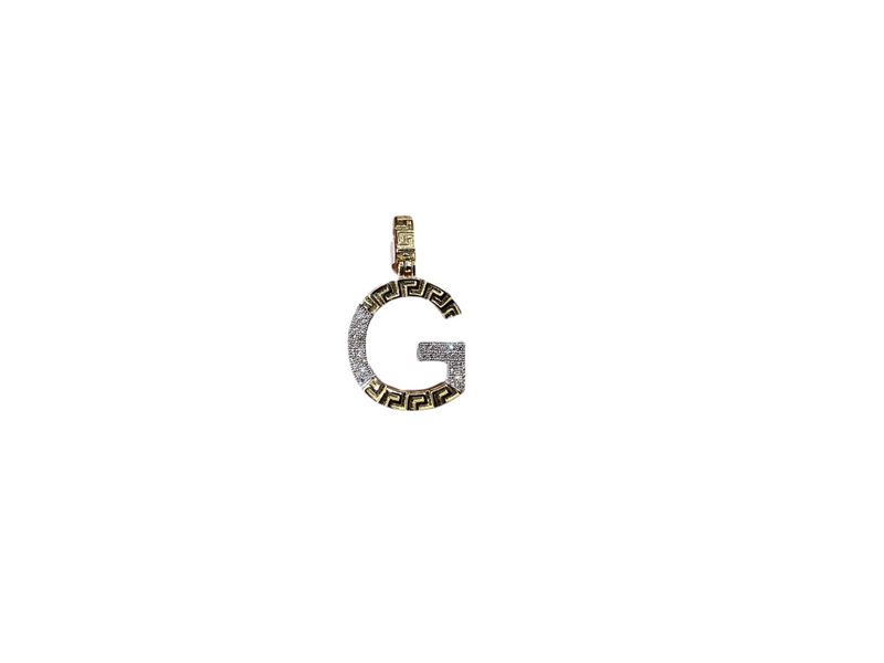 Jordan Jewelers Natural Initials Charm 10 Kt Gold Diamonds 0.12 Ctw