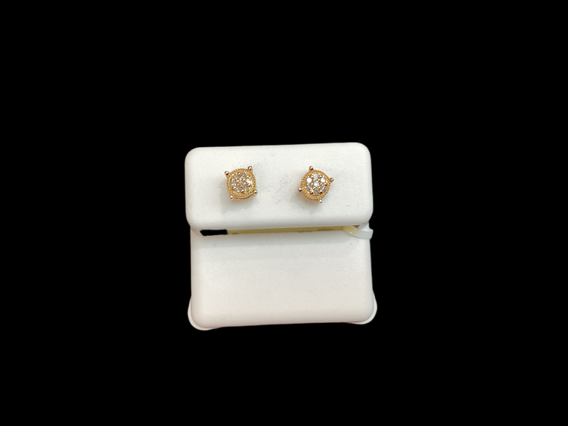 Jordan Jewelers 10 kt Gold Earrings Natural Diamonds 0.10 Ctw