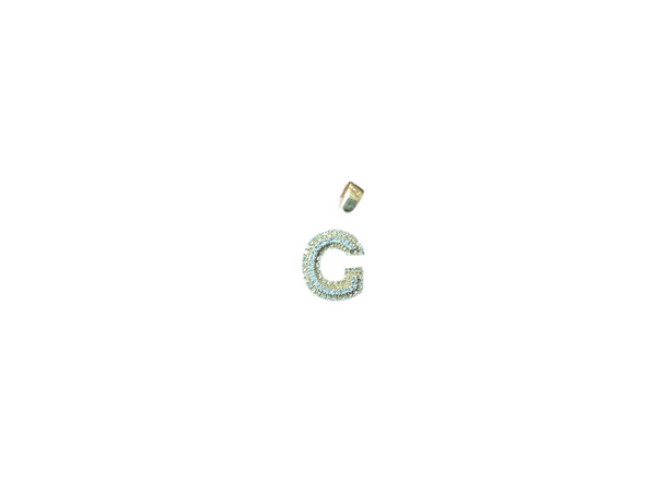 Jordan Jewelers Natural Initial Charm 10 Kt Gold Diamonds 0.13 Ctw