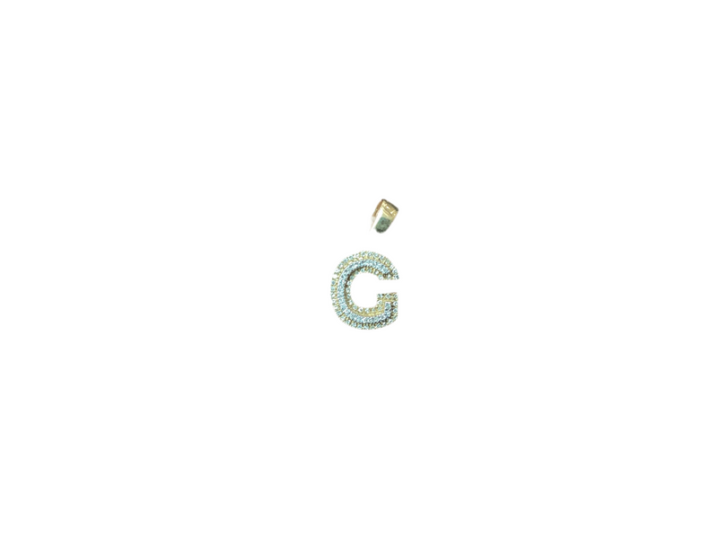 Jordan Jewelers Natural Initial Charm 10 Kt Gold Diamonds 0.13 Ctw