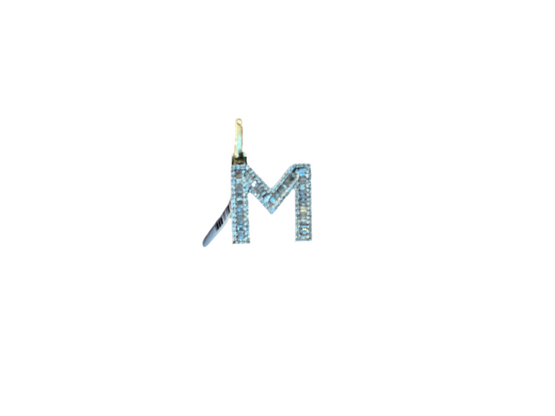 Jordan Jewelers Natural Initial Charm 10 Kt Gold Diamonds 0.55 Ctw