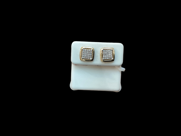 Jordan Jewelers 10 kt Gold Earrings Natural Diamonds 0.15 Ctw
