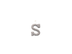 Jordan Jewelers Natural Initials Charm 10 Kt Gold Diamonds 0.44 Ctw
