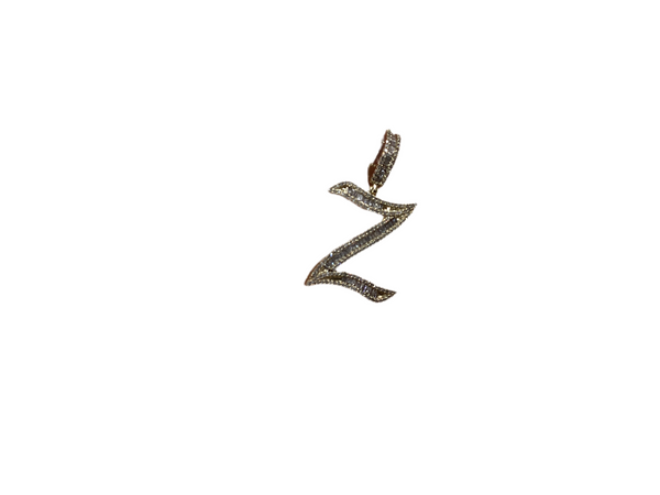 Jordan Jewelers Natural Initials Charm 10 Kt Gold Diamonds 1.00 Ctw