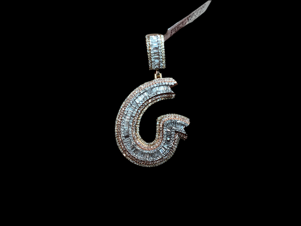 Jordan Jewelers Natural Initials Charm 10 Kt Gold Diamonds 1.30 Ctw