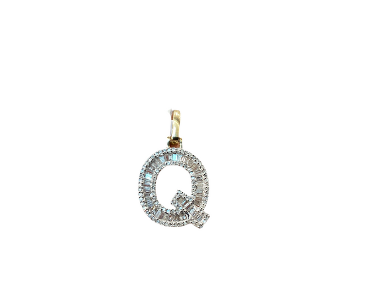 Jordan Jewelers Natural Initial Charm 10 Kt Gold Diamonds 0.53 Ctw