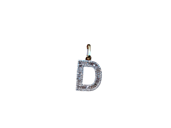 Jordan Jewelers Natural Initial Charm 10 Kt Gold Diamonds 0.53 Ctw